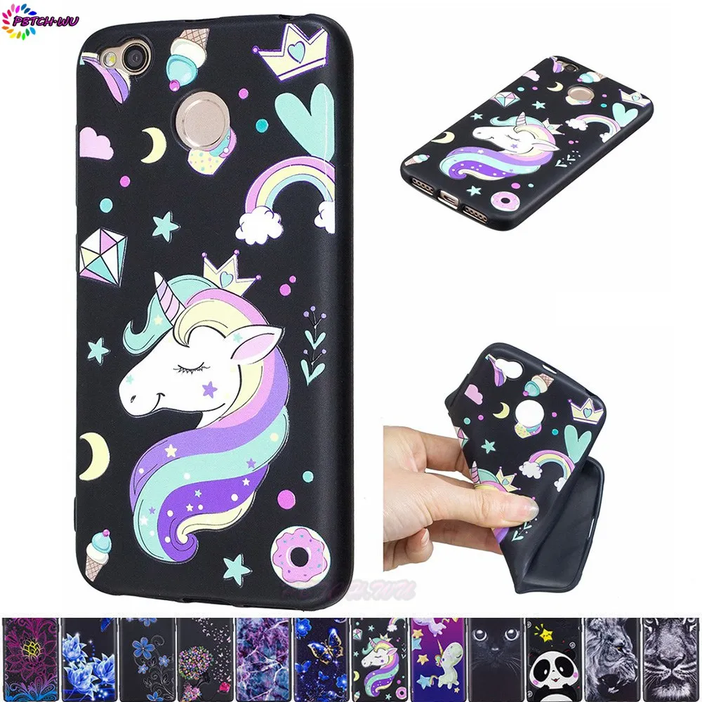 Varnish Relief Case for Xiaomi Redmi 4X X4 Soft TPU Mobile Phone Cover for xiao mi red Hongmi 4 x MAG138 MAT136 MAE136 Bag Capa