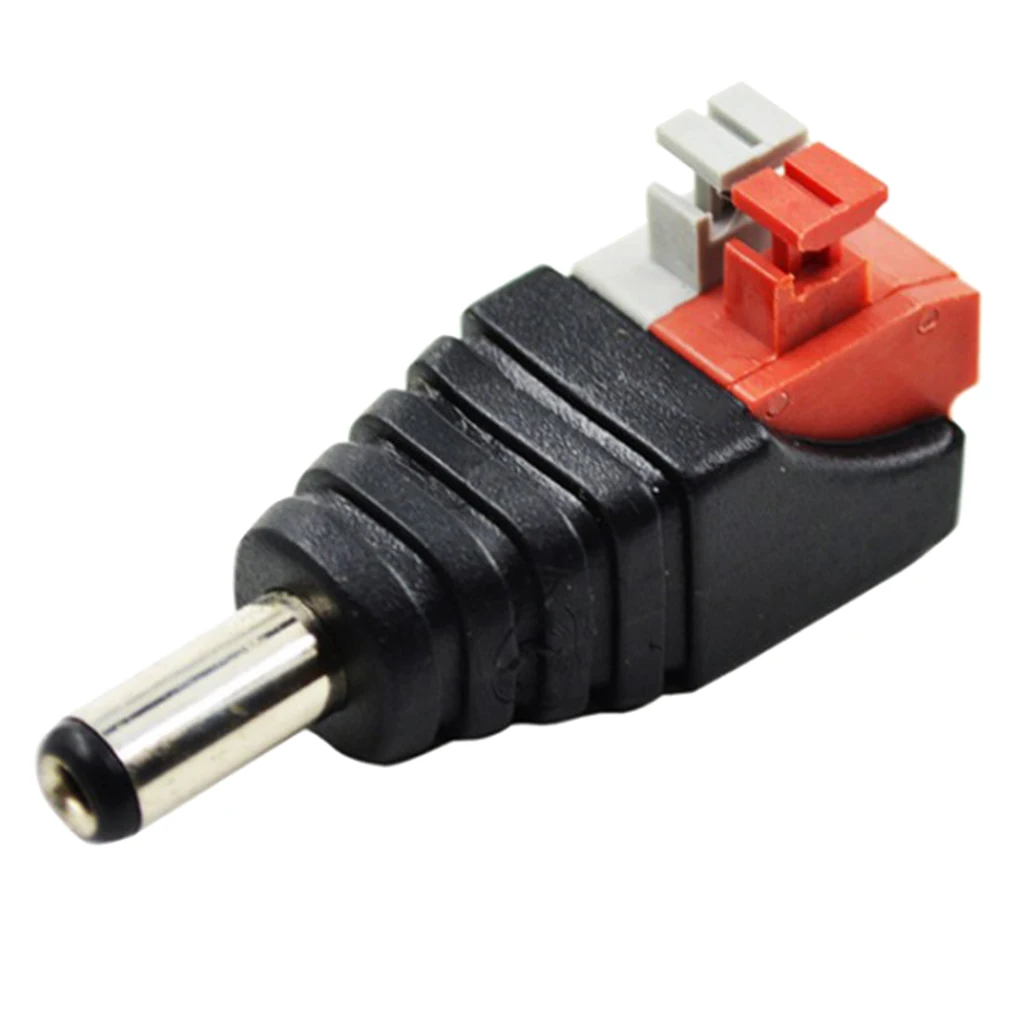 10 Pieces 12V Male 5.5mm x 2.1mm DC Power Jack Plug Adapter Connector for CCTV Camera