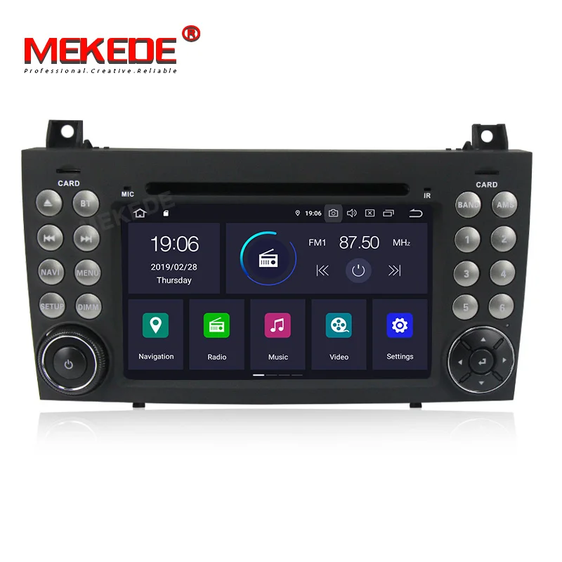 Top New arrival! PX30 Quad Core Android 9.0 car GPS navigation dvd player Radio Stereo for Benz SLK R171 W171 SLK200 SLK230 SLK280 4