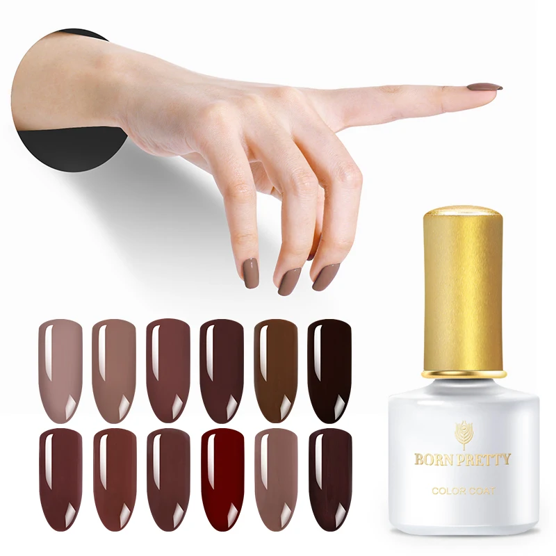 

BORN PRETTY Cafe Series 6ml Nail Gel Pure Nail Color Caramel Coffee Gel Polish Soak Off UV Lacquer Varnish Manicure Nai Gel Lamp