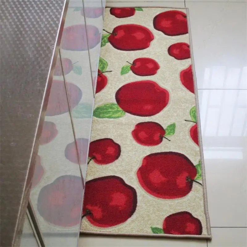 40X120CM Font B Red B Font Apple Font B Kitchen B Font Mat Modern Printed Nylon 