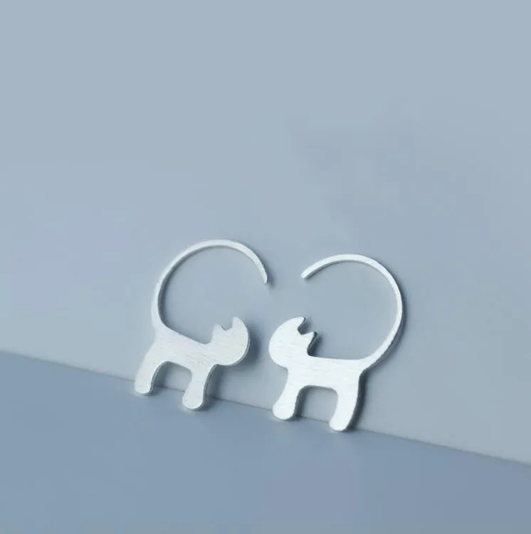 Shuangshuo Cute Spirit Long Tail Cat Stud Earrings for Women Lovely Animal Earings Fashion Jewelry Cat Earrings Gifts S041 Shuangshuo Cute Spirit Long Tail Cat Stud Earrings for Women Lovely Animal Earings Fashion Jewelry Cat Earrings Gifts S041