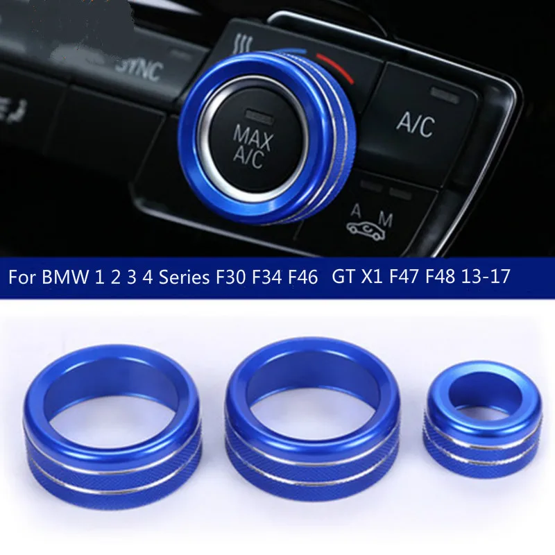 3 шт. для BMW 1 2 4 серии F30 F34 F46 GT X1 F47 F48 13 17 автостайлинг ручки кондиционера аудио круг