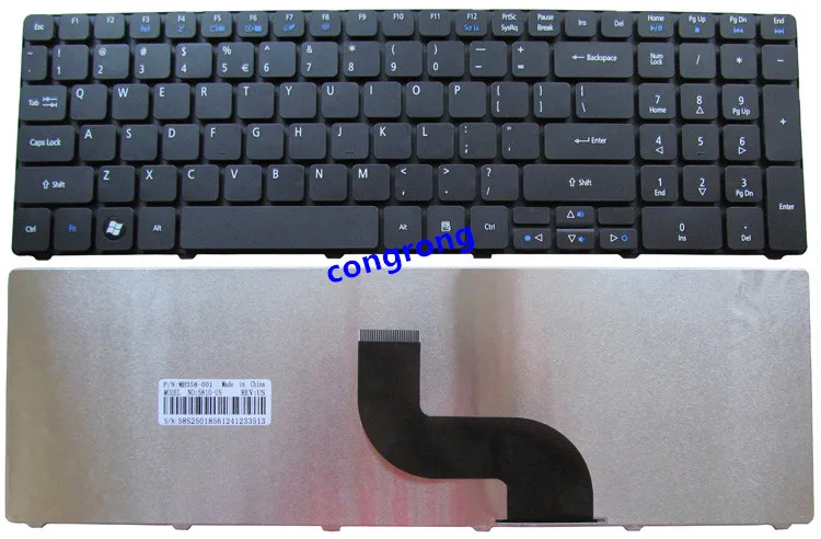 Клавиатура для ноутбука Packard Bell NEW90 NEW95 P5WS6 PEW72 PEW76 PEW91 series US сменная BLACK NEW |