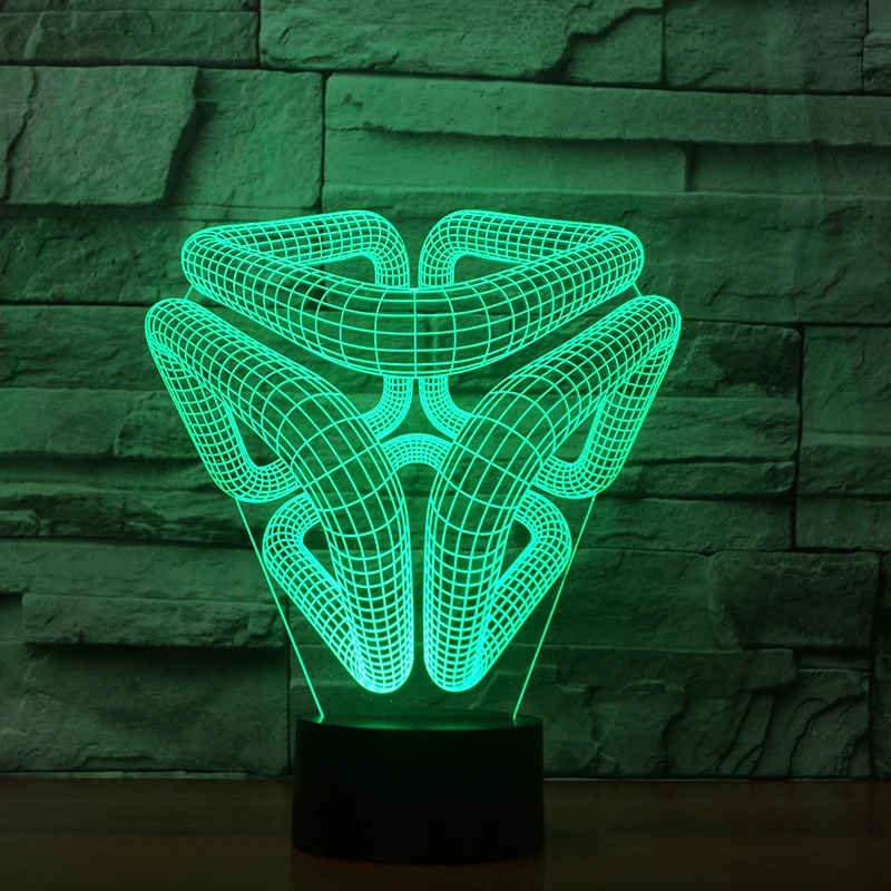 7 цветов Изменение современный дизайн светодиодный ночник абстрактный образ 3D Usb