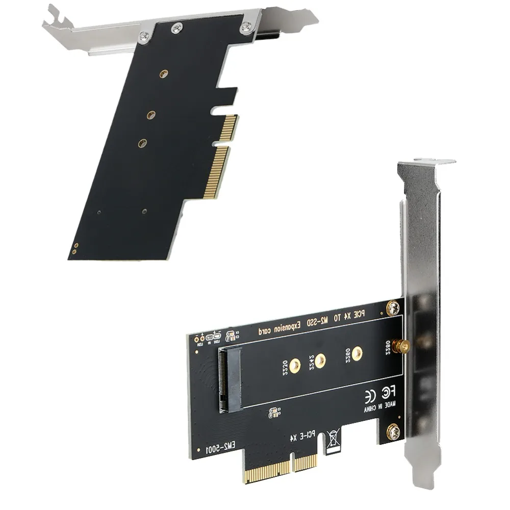 

M.2 NVMe SSD to PCIe Adapter Card Support PCI Express 3.0 x4 2230 2242 2260 2280 Size M.2 SSD FULL SPEED Riser Card