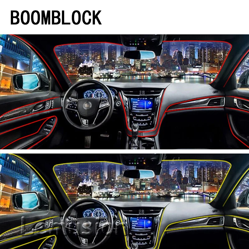

BOOMBLOCK 1pcs Car 3D Led Light Neon Lamps 12V For Inifiniti Kia Rio 3 K2 Sportage Ceed Ford Fiesta Mondeo Suzuki Accessories