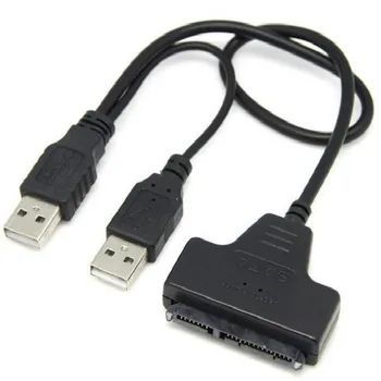 

USB 2.0 Male To Sata 22 Pin Converter Adapter Cable 2.5 Inch USB 2.0 Power Mobile HARD Disk Drive Box Case Computer