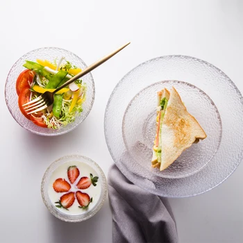 

Creative Home Kitchen glass bowls frost salad breakfast snack ice cream bowl mixing ice concrete glass