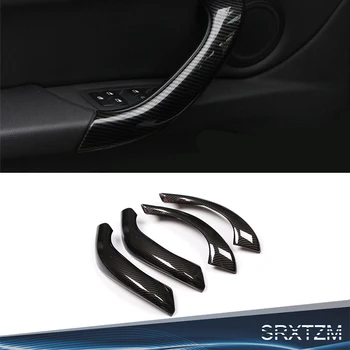 

SRXTZM For BMW X1 F48 2016-19 Car Interior Door Handle Decoration Trim Cover Sticker Car Styling ABS Carbon Fiber Upgrade 4pcs
