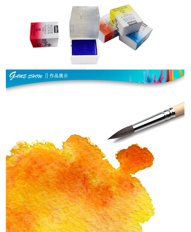 12 цветов/набор сплошной цвет краски набор с водяной щеткой Ручка Портативный воды цвет набор воды цвет сумки для краски