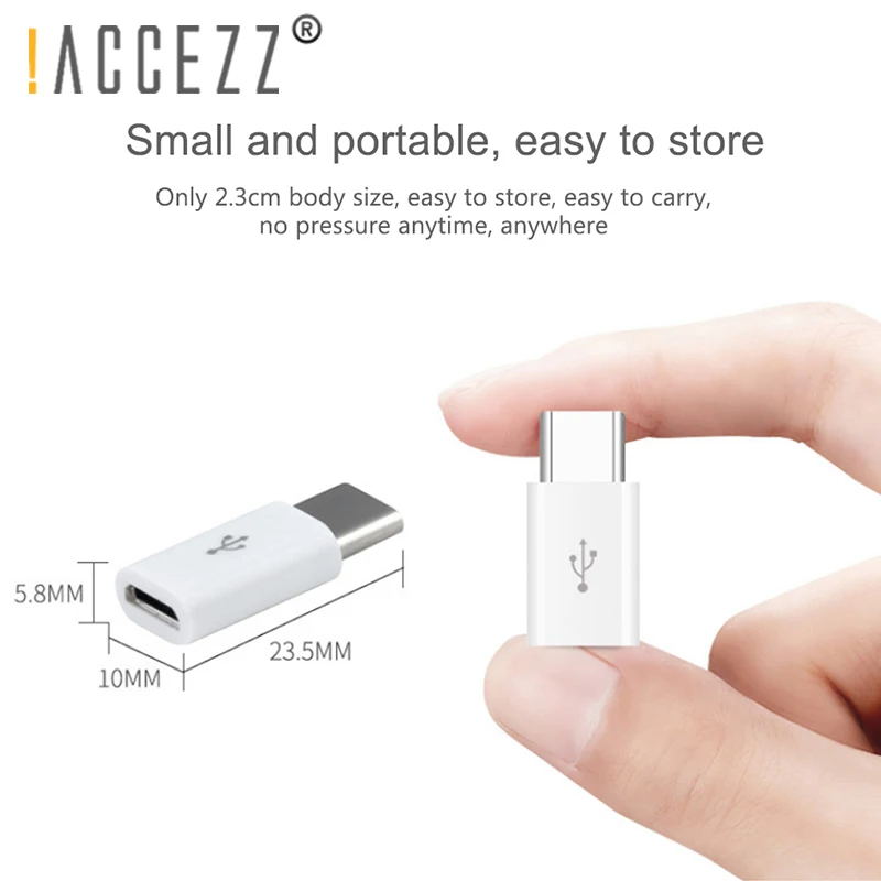 ! Новый адаптер ACCEZZ с OTG Micro на Type C для Huawei LG Xiaomi Mi 9 4S Samsung S8 S9 S10 зарядный