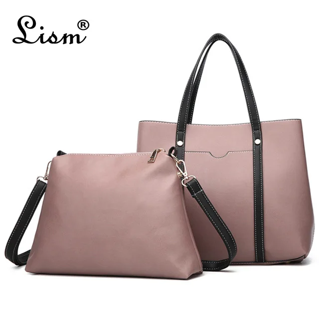 

2019 Fashion 2 Sets Big Handbags Women Bags With Shoulder Bag Designer Handbags High Quality Crossbody Bags For Women Sac a main