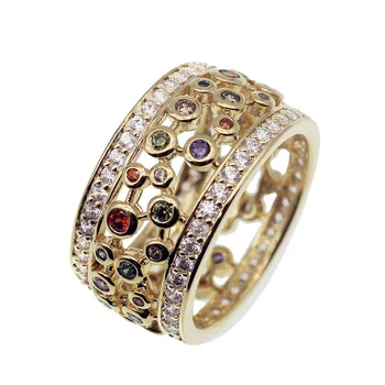

Hermosa Christmas Gifts HotAmethyst Garnet Peridot Fashion Party Yellow Gold Wedding Rings Size 7# 8# 9# Free Shipping