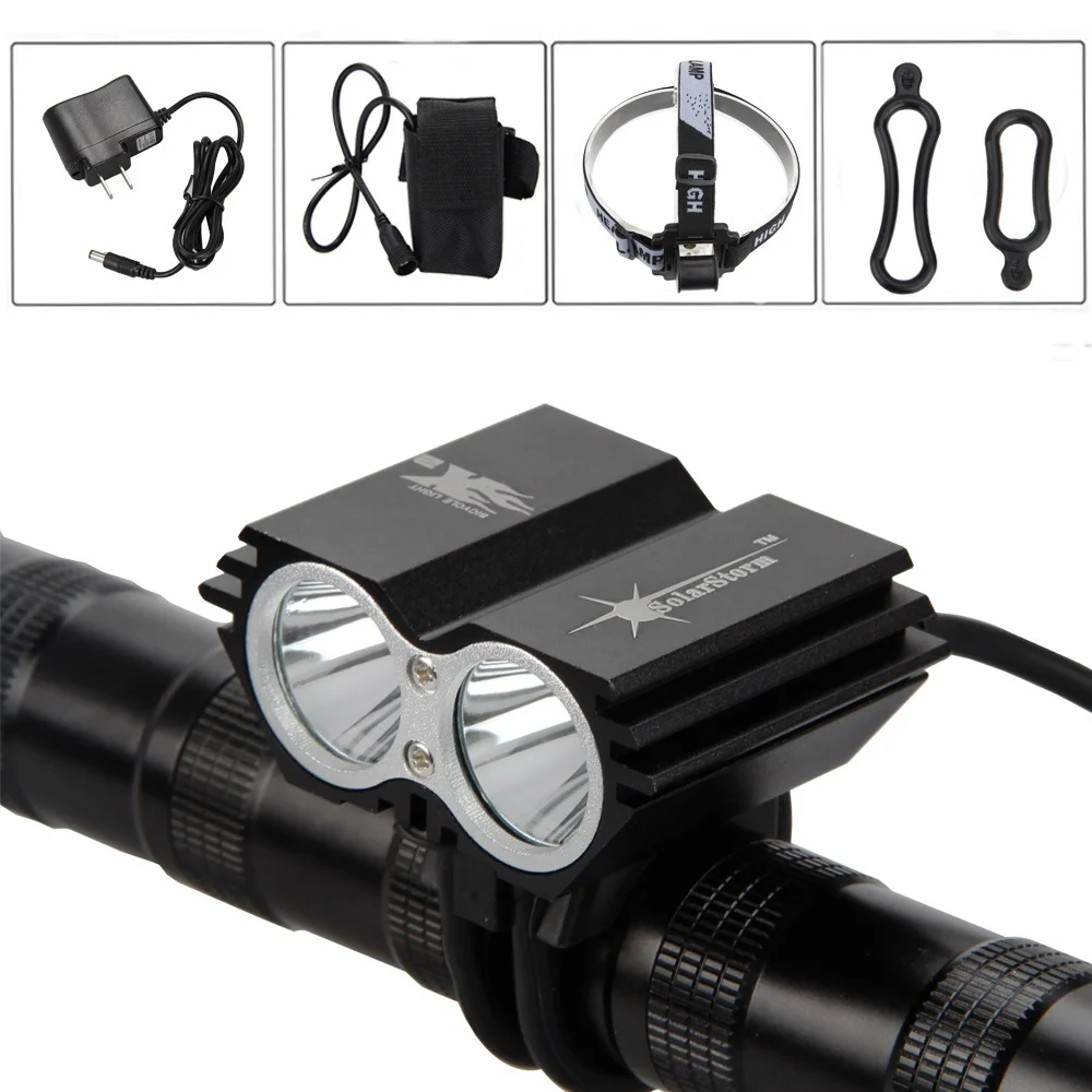 

Solarstorm X2 7000Lm CREE XM-L T6 Led Headlamp Rechargeable Headlight Battery+Charger flashlight Outdoor Camping Bicycle Lights