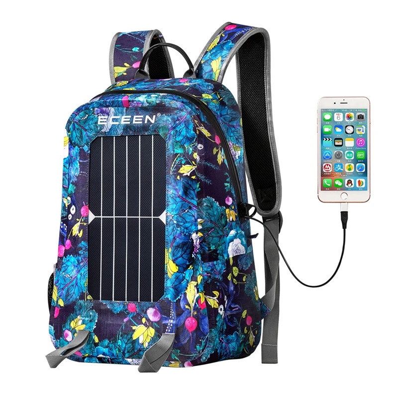 IPX8 водонепроницаемый нейлон 17л 7 Вт Велоспорт Альпинизм Туризм Путешествия солнечной энергии рюкзак с солнечной панелью мешок бутылки