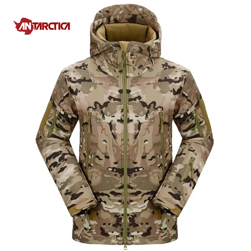 antarctica men's outdoor waterproof soft shell hooded military tactical jacket