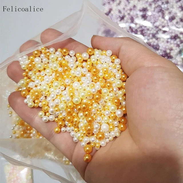 1KG 2.5-5mm Acrylic Imitation Pearls For Crafts Mix No Hole Art