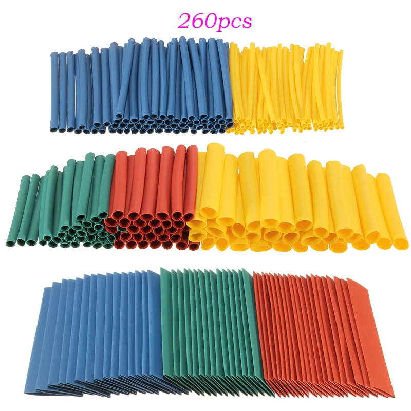 New Arrival 260pc 12.4m 21 Heat Shrink Wire Wrap Assortment Tubing