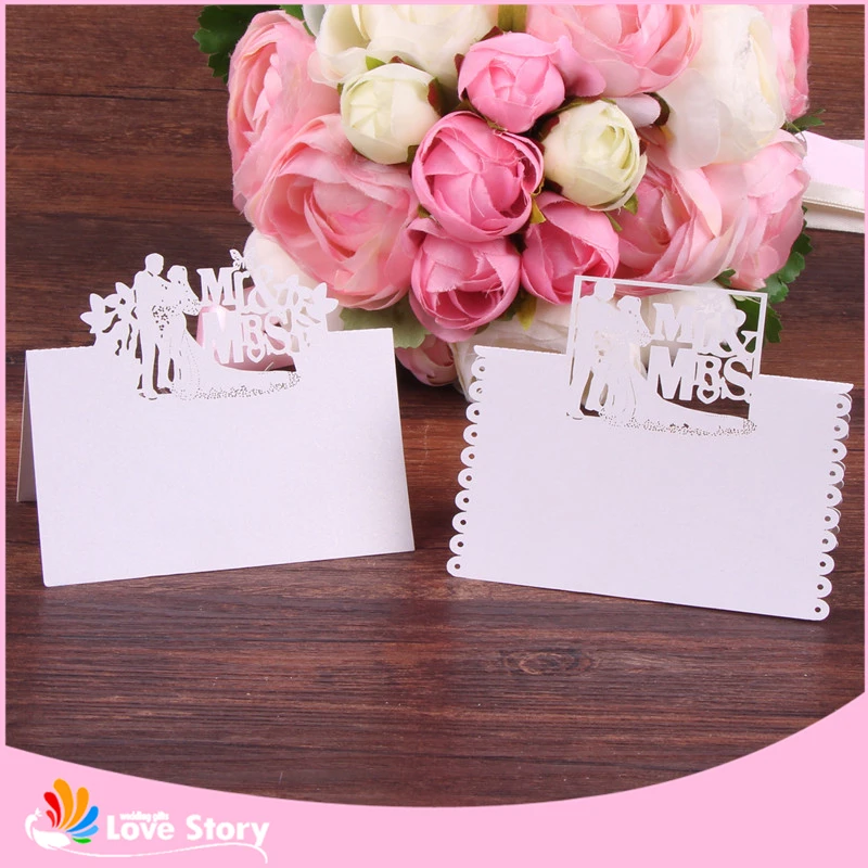 

40pcs Bride and Groom Pattern Wedding Party Table Name Place Card Wedding Gift and Favors Wedding Souvenirs Party Supply