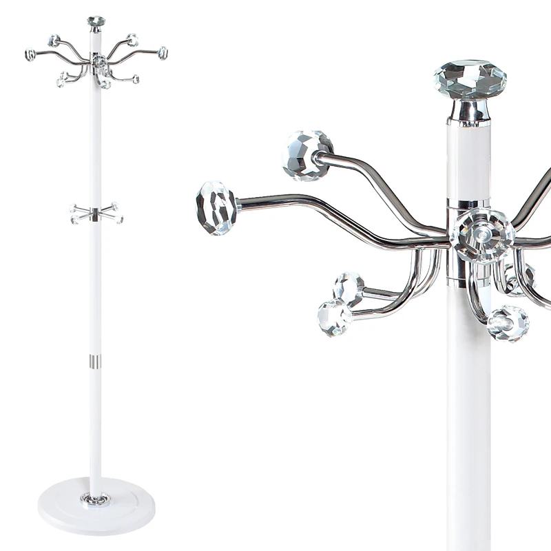 

Fashion European style crystal coat racks hanger Multi hooks,crystal hanger hook rotation clothes rack living room furniture