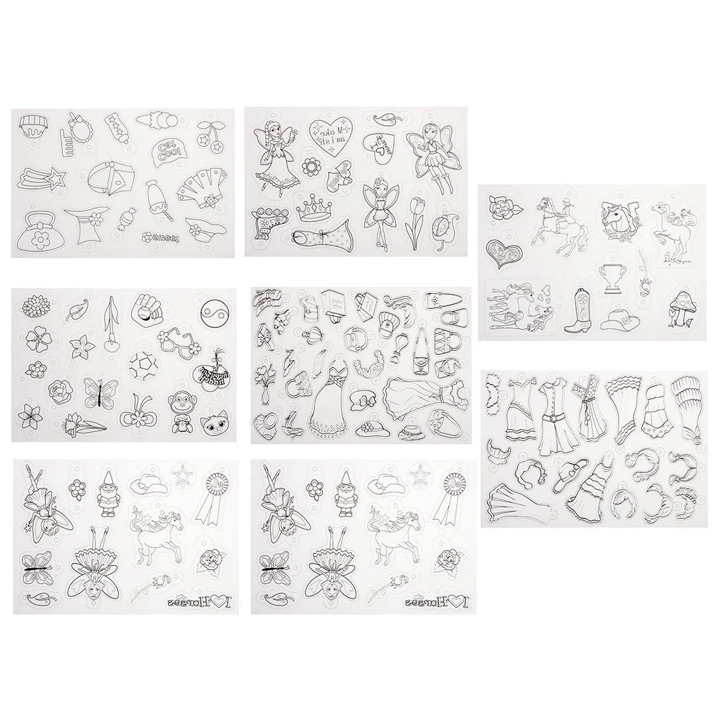

8Pcs Multi Patterns Designs Shrink Film Art Paper Shrinkable Plastic Sheets
