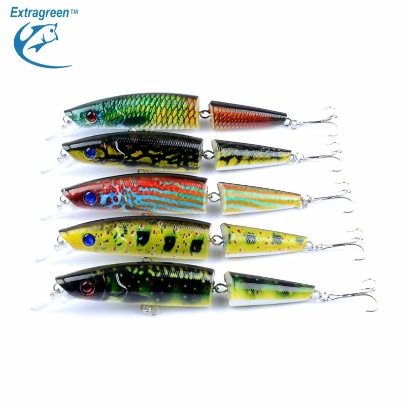 

Extragreen Jonited Minnow Lure 14cm 21.7g Colors 2 Segments Plastic Fishing Bait for Perch Pike Fishing LB16
