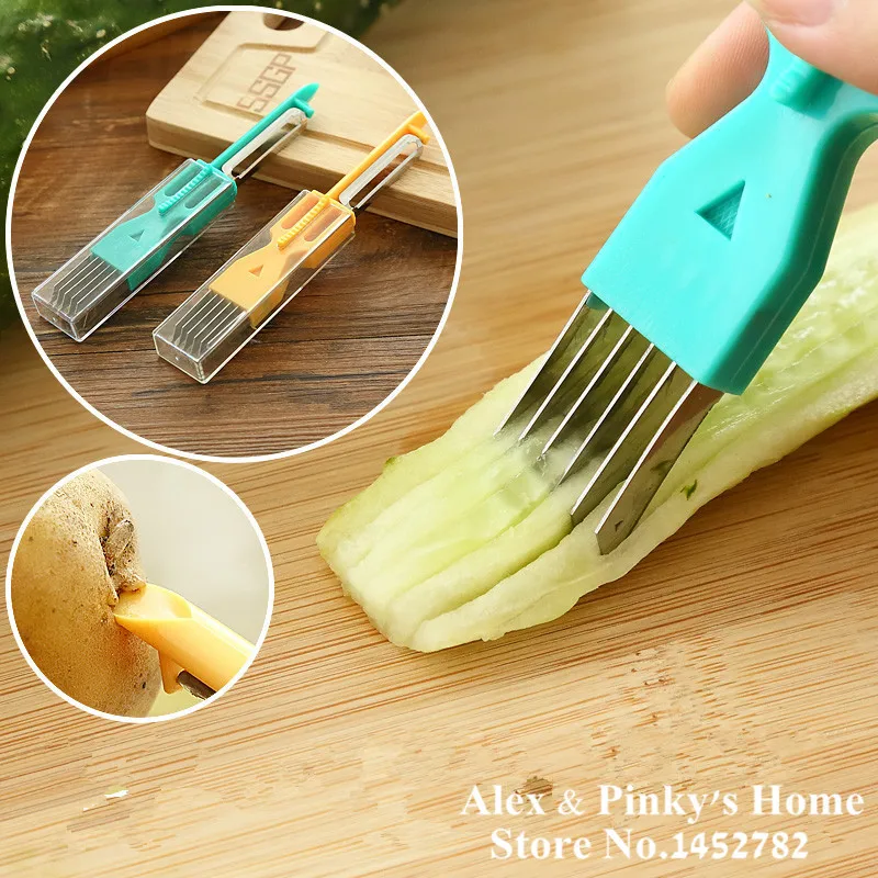 3 In 1 Multi-function Kitchen Knife Onion Dicer Digging Vegetable Peelers Vegetables Device | Дом и сад