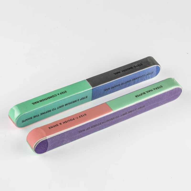 

4pcs/lot 7 side nail polish buffer Nail Art Sanding Files Buffer Block Manicure Pedicure Tools Sand Surface Sponge Nail File