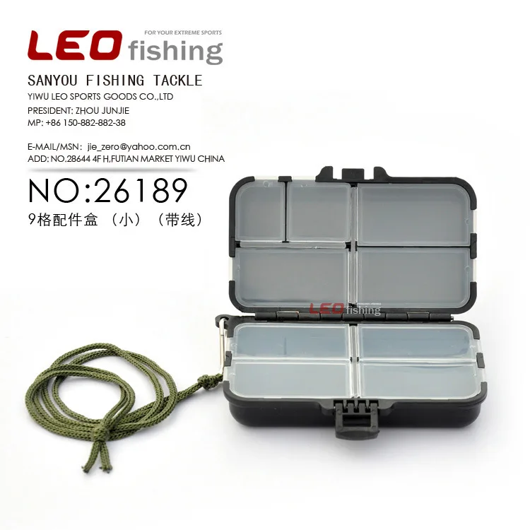 

Small square box 9 box accessories line fishing tackle gadget