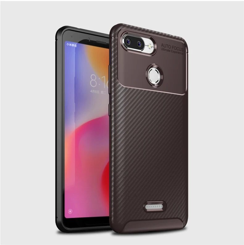 Чехол для Xiaomi Redmi 6 задняя крышка 6a роскошный резиновый мягкий силиконовый чехол