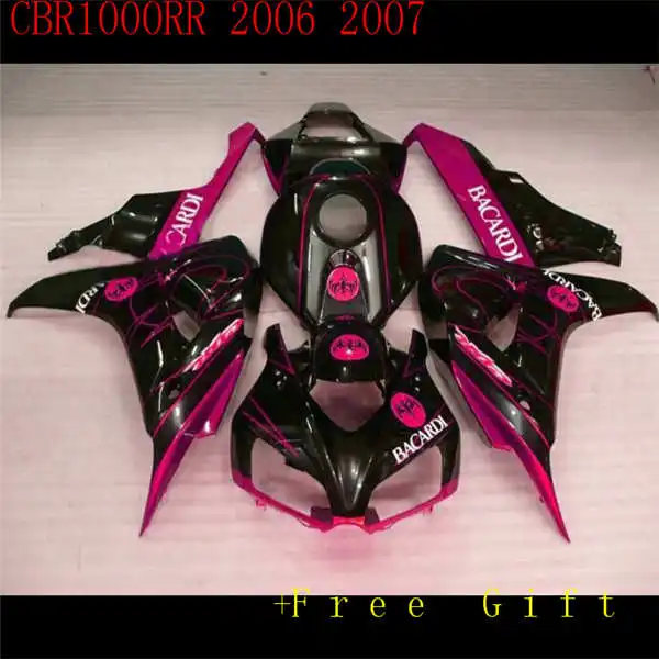 L36-purple Пламя Черный для CBR1000RR 06-07 CBR 1000 RR 06 07 2006 2007 CBR1000 2006-2007 из АБС-пластика