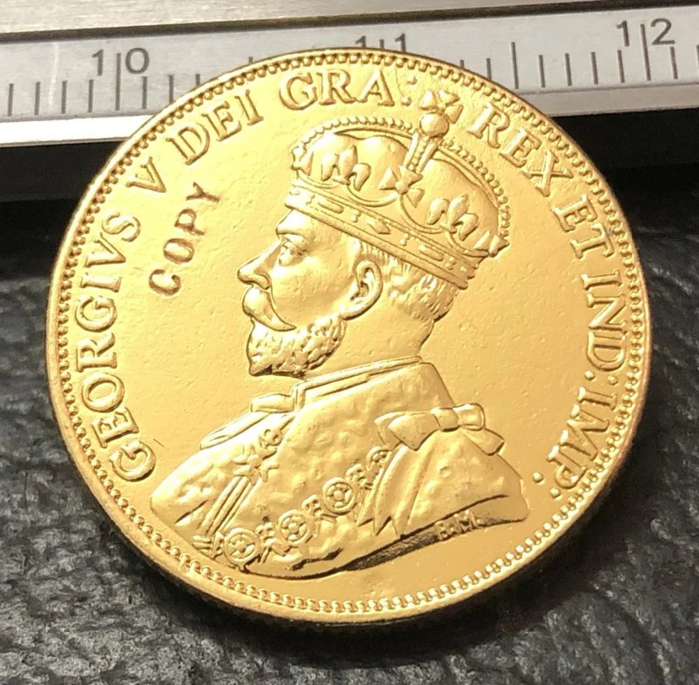 

1914 Canada Five dollars Gold Copy Coin