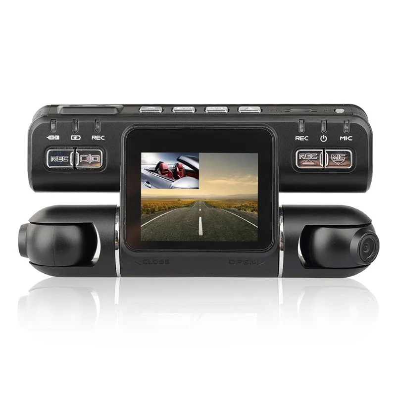 Dashcam caméra DVR à double objectif | Voiture, enregistreur vidéo, I4000,  Full HD 1080P, 2.0 pouces LCD, capteur G, Dash Cam, boîte noire de voiture