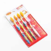 4 шт. двойной Ультрамягкая зубная щетка бамбук древесный уголь Нано чистка зубов Гигиена полости рта уход по низкой цене