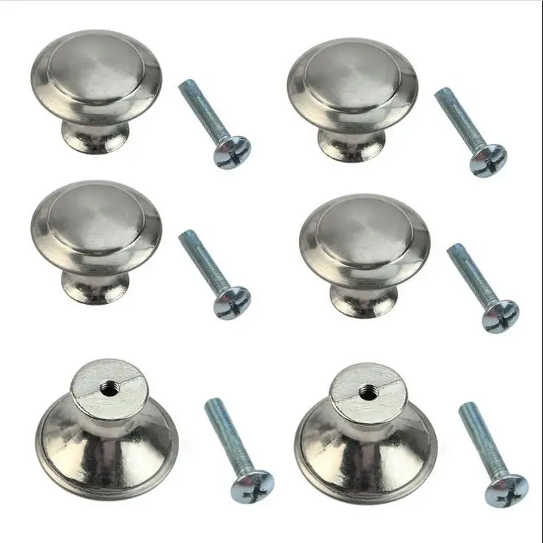 

10 Pcs/Set Knobs Kitchen Cupboard Round Stainless Steel Drawer Handles Cabinet Home Furniture Decoration Essential Gadget Tools