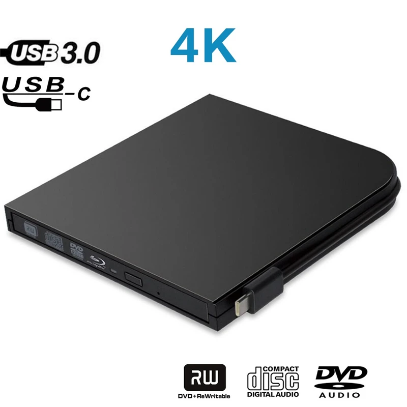 Maikou USB3.0 4K type-C DVD-RW VCD CD RW горелки Привод Супер привод Внешний Blu-Ray DVD привод горелки плеер для Asus lenovo Ace
