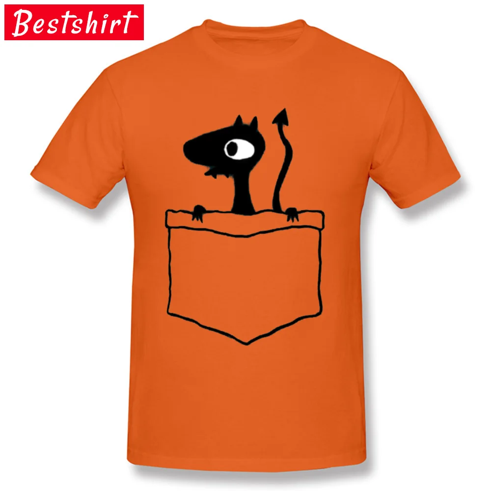 FunnyPrinted On Short Sleeve Tees Fall Graphic Round Collar 100% Cotton T Shirt Men's T Shirt Normal  Wholesale Lucis in the pocket  9291 orange