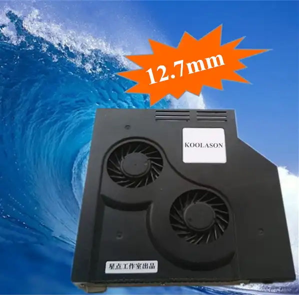 KOOLASON 12,7 мм ноутбук оптический CD rom привод модифицированный охлаждающий кулер SATA Тихая Регулируемая скорость турбо вентиляторы радиатор - изображение
