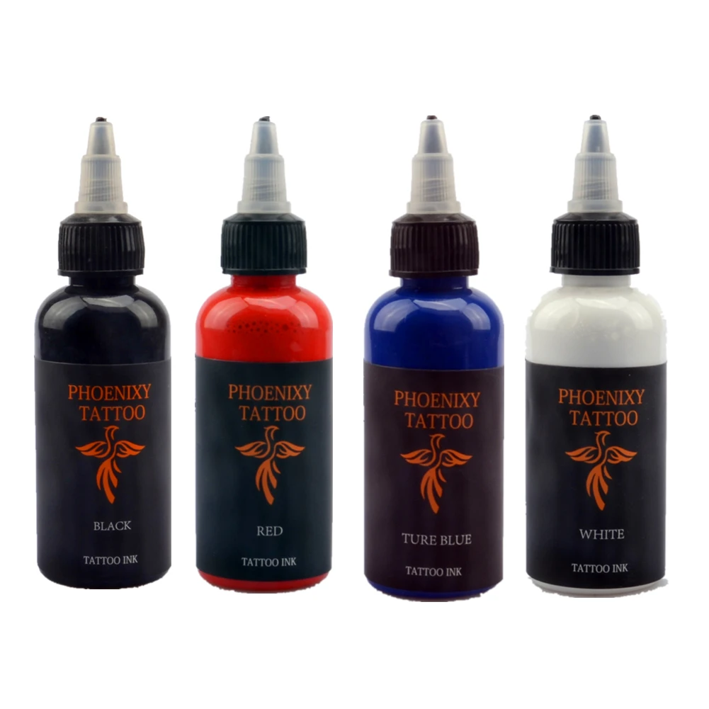 1 Bottle 2oz 4 color Tattoo Ink Pigment Set Kits Body Arts 60ml black