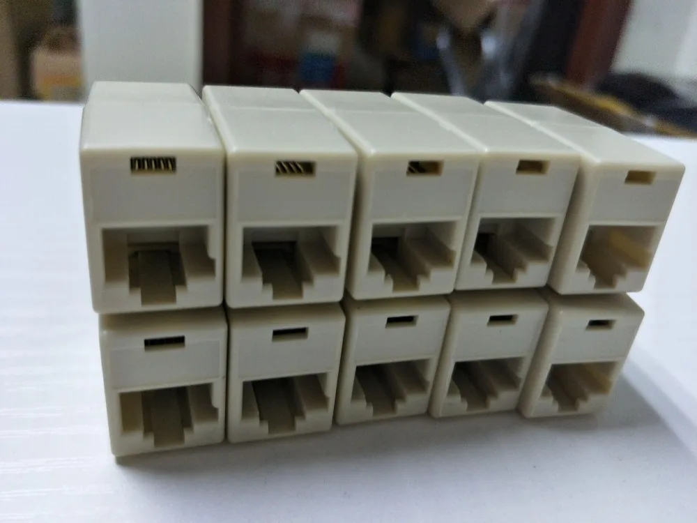 10 x RJ-45 разъем RJ45 Сплиттер Разъем CAT5 CAT6 LAN Ethernet сплиттер адаптер сетевой модульный разъем для ПК Lan кабель