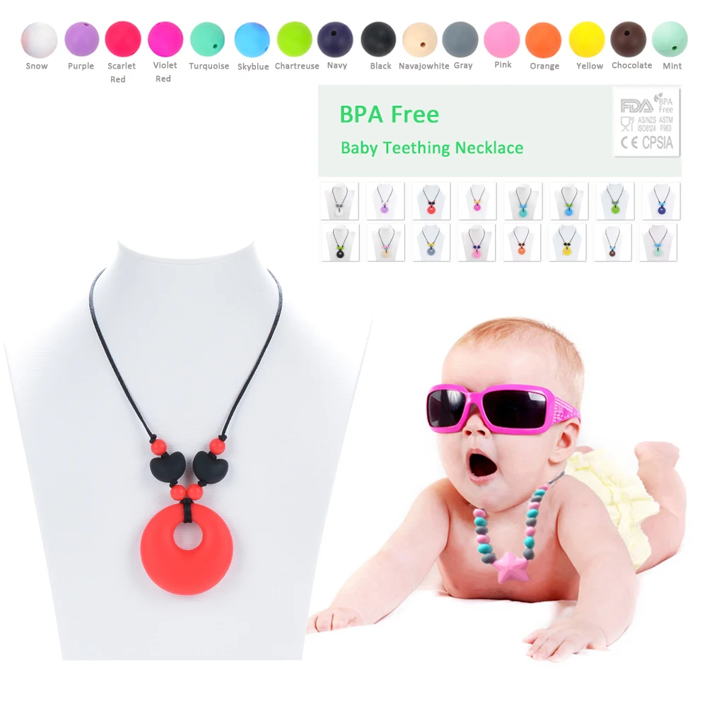 Buy 2016 New Hot Fashion Pendant Silicone Teething