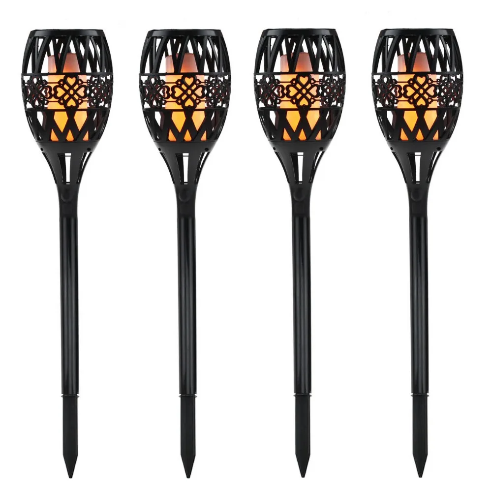 

Solar LED Flame Torch Light Waterproof 96LEDs Dancing Flickering Light Control Outdoor Solar LED Fire Lights Garden Decoration