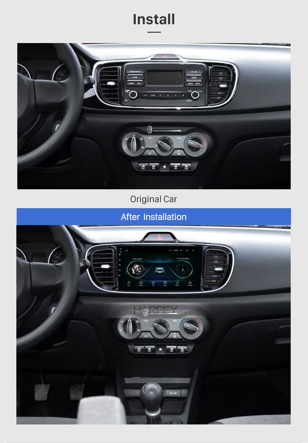 Top Harfey 9" Android 8.1 HD Touchscreen Radio for KIA PEGAS 2017 Left Hand Driving Car GPS Navi USB AUX RDS WIFI Bluetooth DVR SWC 2 Top Harfey 9" Android 8.1 HD Touchscreen Radio for KIA PEGAS 2017 Left Hand Driving Car GPS Navi USB AUX RDS WIFI Bluetooth DVR SWC 2