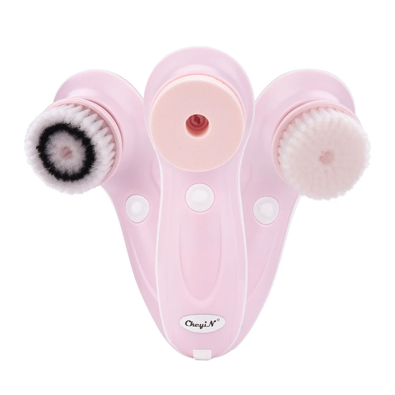 3 In 1 Multifunction Electric Face Facial Cleansing Brush Skin Scrubber
