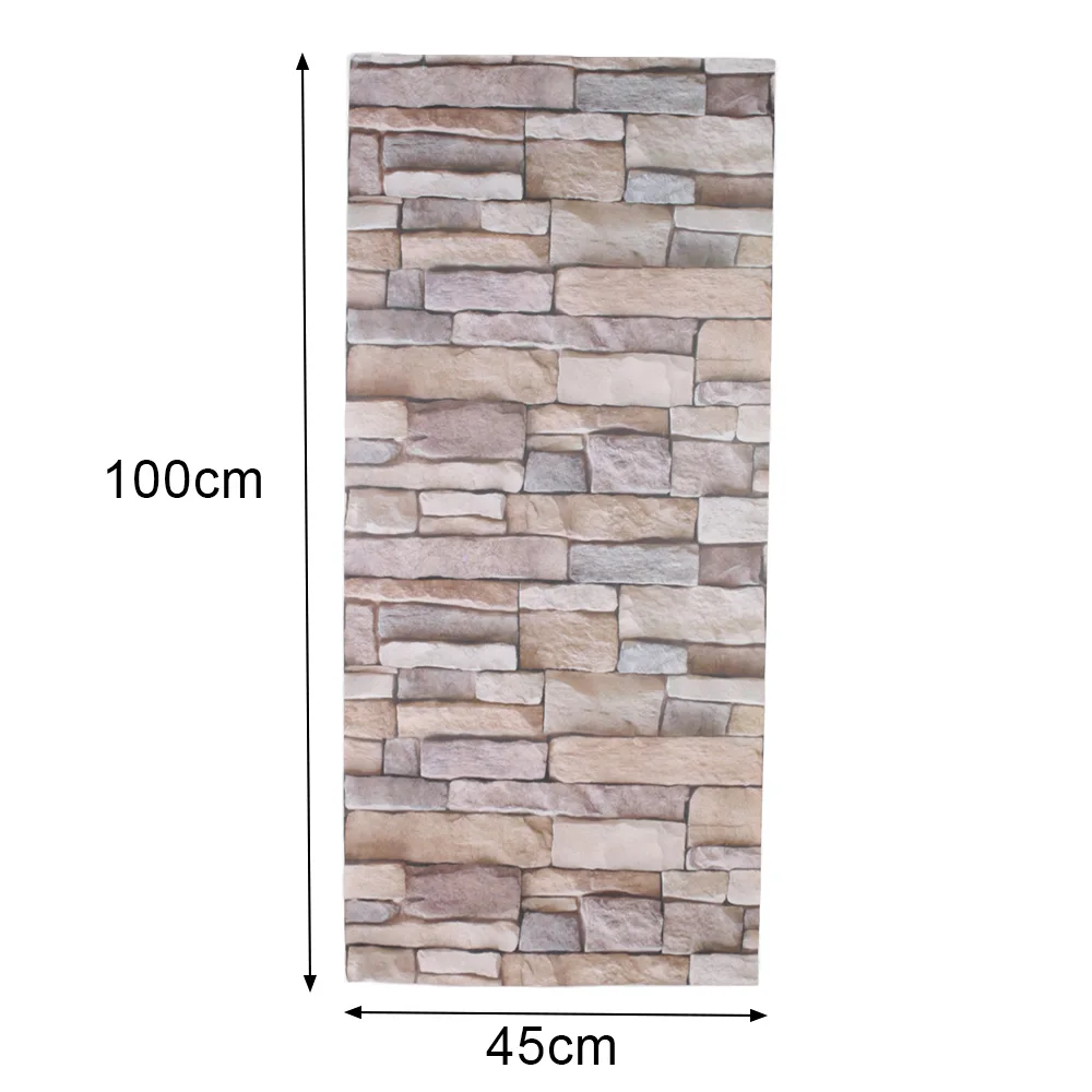 1 Pcs Creative Retro 45x100cm Self Adhesive Wallpapers Brick PVC Durable Waterproof Stone Wall Stickers Home Decor 1 Pcs Creative Retro 45x100cm Self Adhesive Wallpapers Brick PVC Durable Waterproof Stone Wall Stickers Home Decor