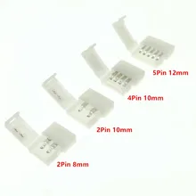 5 шт. СВЕТОДИОДНЫЕ Полосы Разъемы 2pin 8 мм/2pin 10 мм/4pin 10 мм/5pin 12 мм Бесплатный Сварки Разъем Для 5050/3528/5630 SMD LED газа