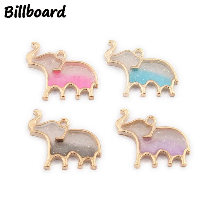 

Enamel Charms for Jewelry Making Floating Charms for Living Lockets Charm Diy Clip Cute Elephant Wholesale Lots Bulk 10pcs/bag