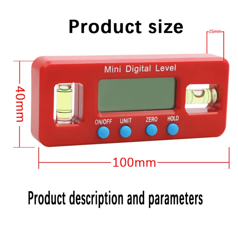 100 мм Цифровой угломер Инклинометр электронный уровень коробка с магнитной углоизмерительный инструмент плотника