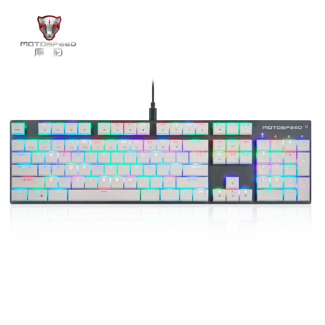 

Mechanical Keyboard Ultra-thin RGB Customized Backlight Gaming 1ms Wired English 80 million times USB Keyboard